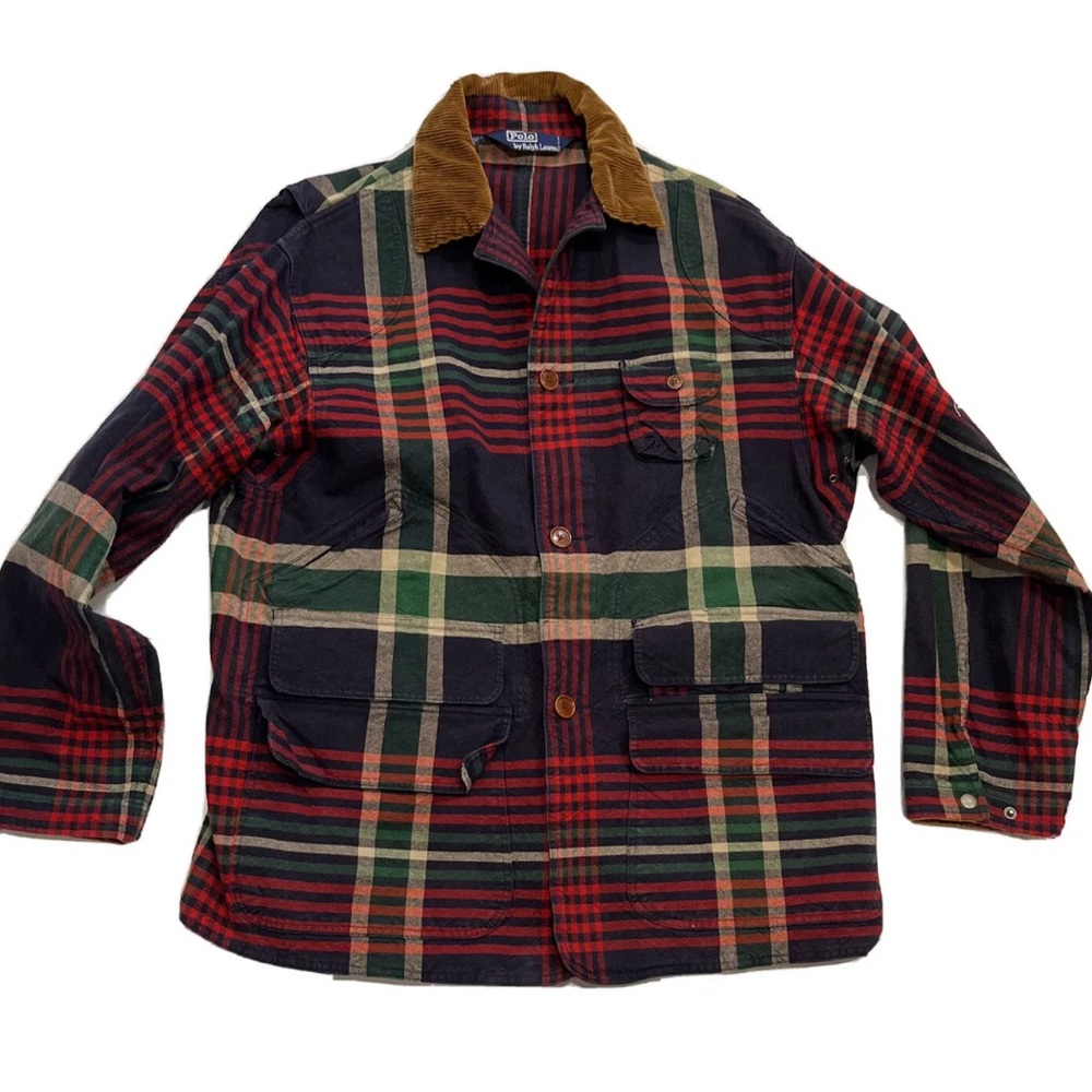 Ralph Lauren vintage plaid field coat. XL
